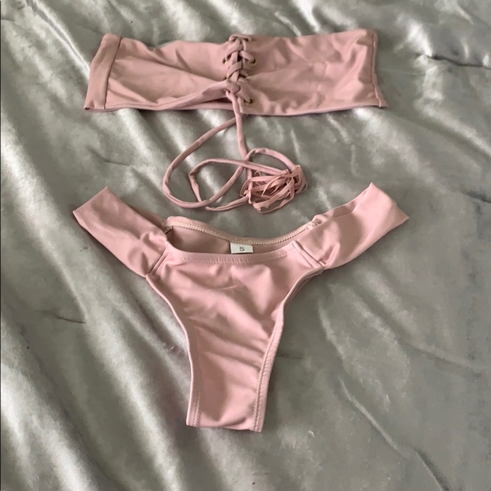 Pink bikini set